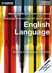 Cambridge International AS & A Level English Language Teacher's Resource CD-ROM First Edition 9781107692350 - фото 11112