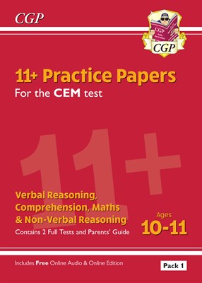 11+ CEM Practice Papers: Ages 10-11 - Pack 1 (with Parents' Guide & Online Edition) - фото 12092