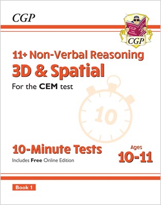 11+ CEM 10-Minute Tests: Non-Verbal Reasoning 3D & Spatial - Ages 10-11 Book 1 (with Online Ed) - фото 12147