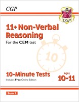 11+ CEM 10-Minute Tests: Non-Verbal Reasoning - Ages 10-11 Book 2 (with Online Edition)